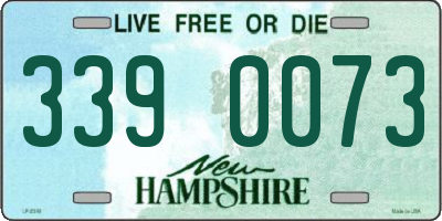 NH license plate 3390073