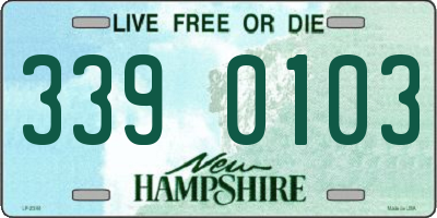 NH license plate 3390103