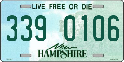 NH license plate 3390106