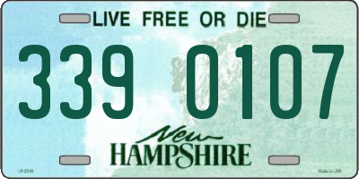 NH license plate 3390107