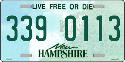 NH license plate 3390113
