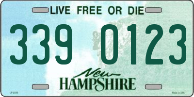 NH license plate 3390123