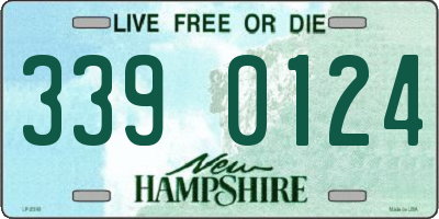 NH license plate 3390124