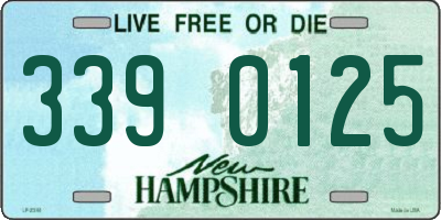 NH license plate 3390125