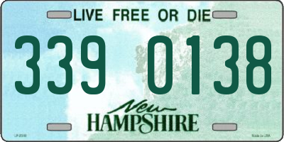NH license plate 3390138