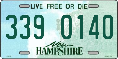 NH license plate 3390140
