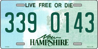 NH license plate 3390143