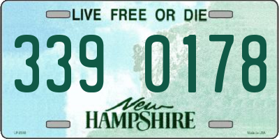 NH license plate 3390178