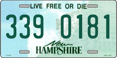 NH license plate 3390181