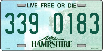 NH license plate 3390183