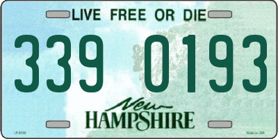 NH license plate 3390193
