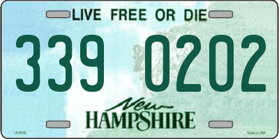 NH license plate 3390202