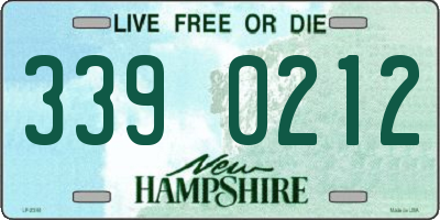 NH license plate 3390212