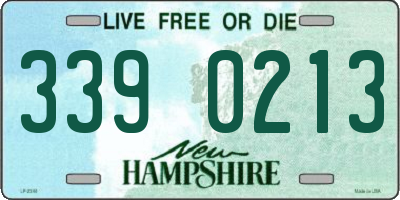 NH license plate 3390213