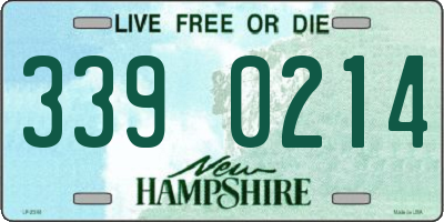 NH license plate 3390214