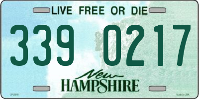 NH license plate 3390217