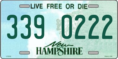 NH license plate 3390222