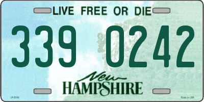 NH license plate 3390242