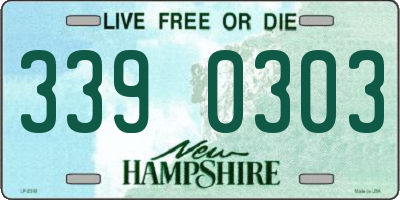 NH license plate 3390303