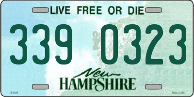 NH license plate 3390323
