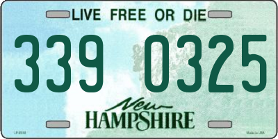 NH license plate 3390325
