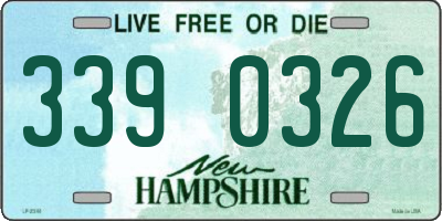 NH license plate 3390326