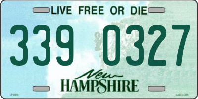 NH license plate 3390327