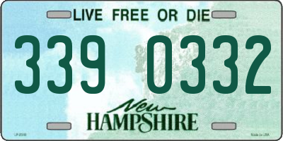 NH license plate 3390332