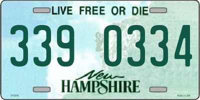 NH license plate 3390334