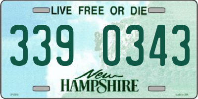 NH license plate 3390343