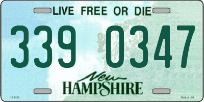 NH license plate 3390347