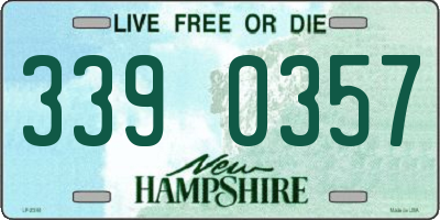 NH license plate 3390357