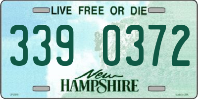 NH license plate 3390372