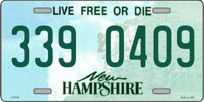 NH license plate 3390409