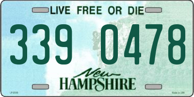 NH license plate 3390478