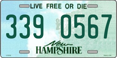 NH license plate 3390567