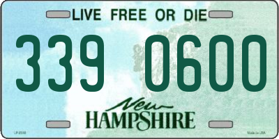 NH license plate 3390600