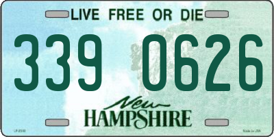 NH license plate 3390626