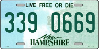 NH license plate 3390669