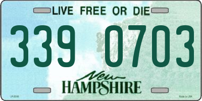NH license plate 3390703