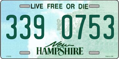 NH license plate 3390753