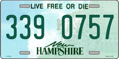 NH license plate 3390757