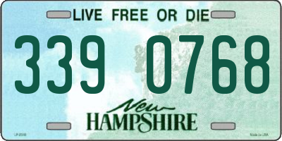 NH license plate 3390768