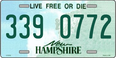 NH license plate 3390772