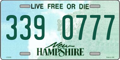 NH license plate 3390777