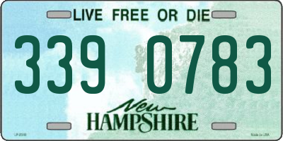 NH license plate 3390783