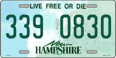 NH license plate 3390830
