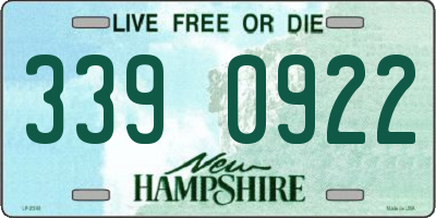 NH license plate 3390922