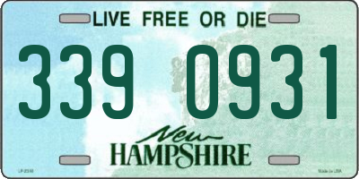 NH license plate 3390931