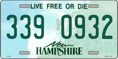 NH license plate 3390932